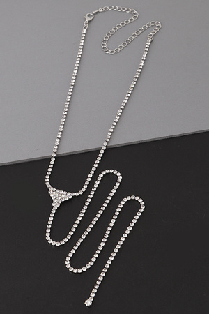 Rhinestone Drop Necklace
