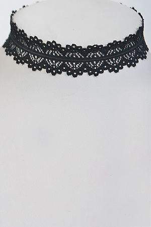 Gothic Inspired Lacy Choker Necklace
