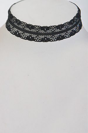 Lacy Hole Inspired Choker Necklace
