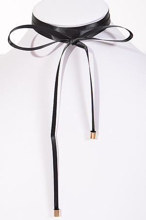 Ribbon Theme Wrap Choker Necklace