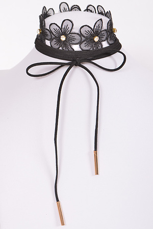 Glamorous Flower Inspired Choker Necklace