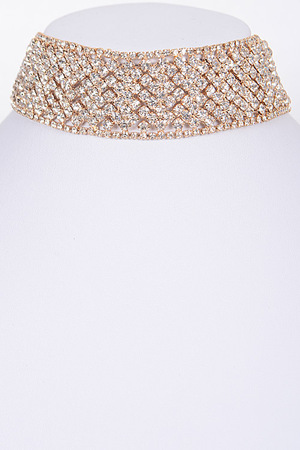 Flashy Formal Thick Choker Necklace