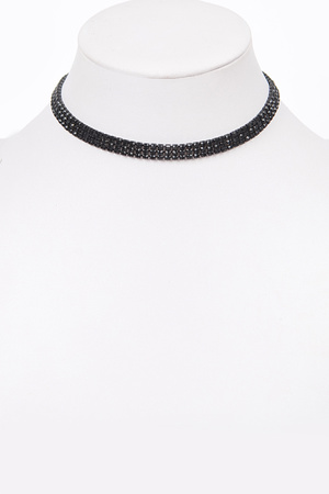 Circle Rhinestone Party Choker Necklace.