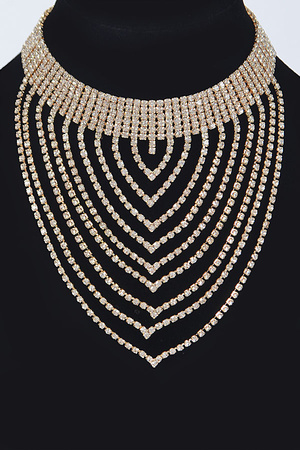Layered Rhinestone Necklace