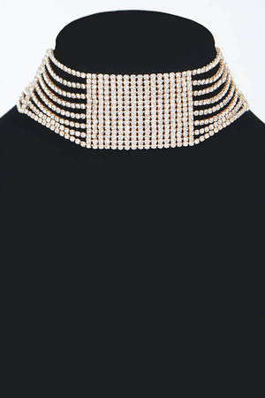 Rhinestone Choker Necklace