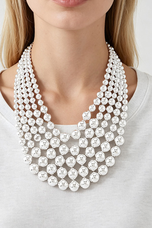 Multi‑Strand Bib Beaded Necklace