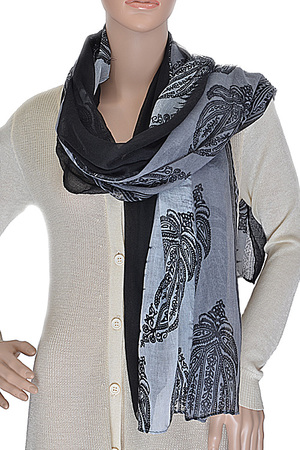 Abstract Leaf Printed Scarf