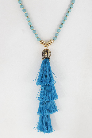 Asian Style Layer Tassel Necklace 7HBB10