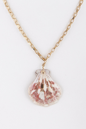 Seashell Pendant Chain Necklace 9ACA6
