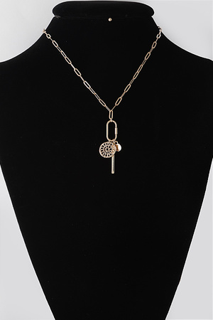 Charms N Clasp Chain Necklace