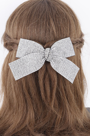 Bejeweled Twisted Ribbon Hair Clip