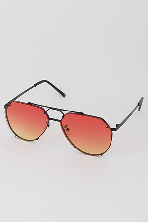 Geometric Aviator Sunglasses