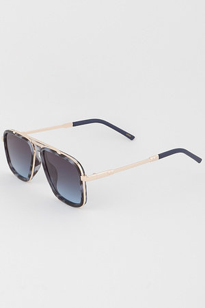 Double Rimmed Aviator Sunglasses