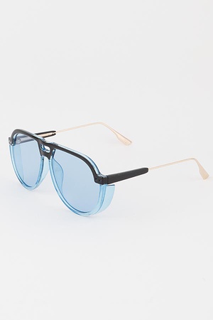 Bright Tinted Aviator Sunglasses