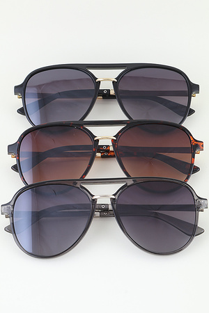 Straight Minimal Aviator Sunglasses