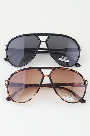 Modern Gradient Round Aviator Sunglasses