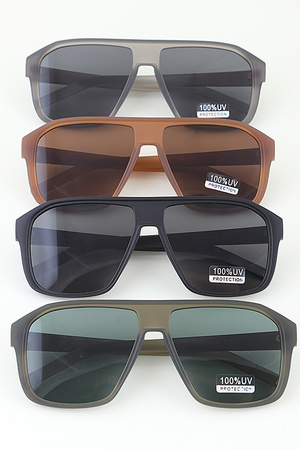 Matte Blur Straight Sunglasses
