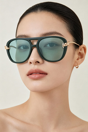 Modern Polished Knot Aviator Sunglasses