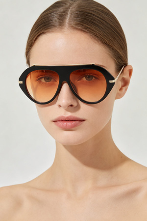 Modern Accent Round Shield Sunglasses