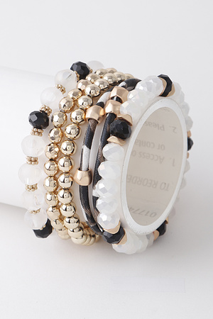 Multi Bead N Crystal Bracelets