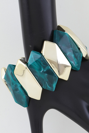 Geometric Marble Stone Cut Bracelet