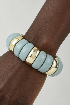 Chunky Block Resin Stretch Bracelet