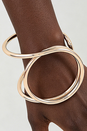 Polished Swirl Wrap Bracelet