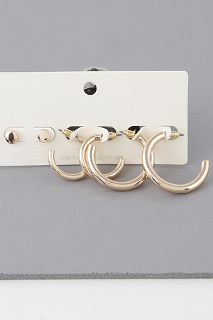 Simple Metal Hoop Earrings