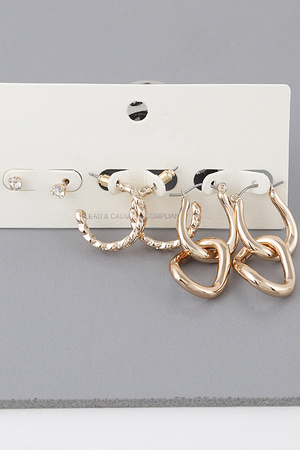 Multi Chain Earrings Set