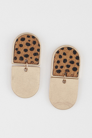 Half n Half Animal Print Earrings