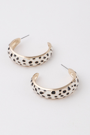 Cheetah Print  Hoop Earrings