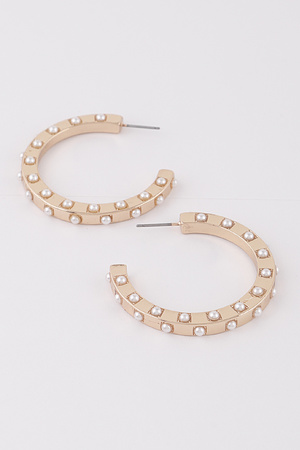 Jeweled Hoop Earrings