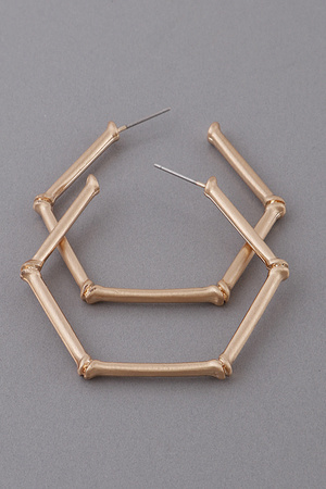 Hexagon Hoop Earrings