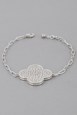 PAVE DIAMOND CLOVER BRACELET