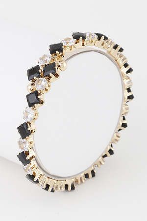 Cubic Jewel Cut Wrap Bracelet