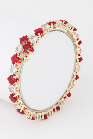 Cubic Jewel Cut Wrap Bracelet