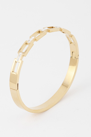 Jeweled Chain Clasp Bracelet