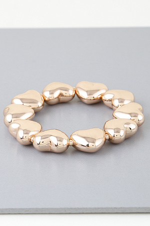 Shiny Heart Charm Bracelet