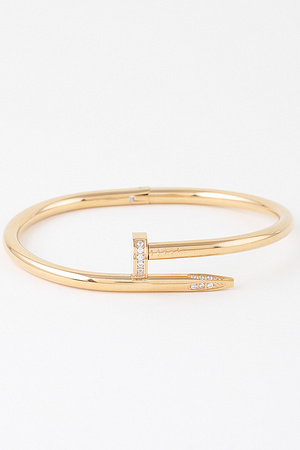 Minimal Jeweled Cuff Bracelet