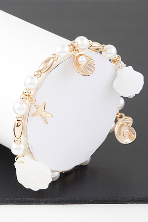 Under the Sea Pearl Charm Bracelet