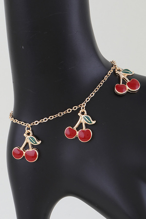 Multi Cherry Charm Bracelet