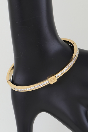 Bejeweled Rhinestone Cuff Bracelet