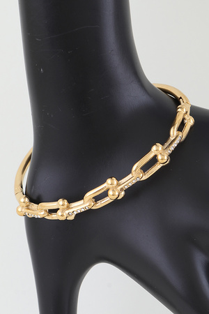 Jeweled Link Chain Bracelet
