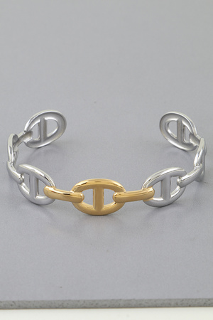 Two Toned Mariner Chain Bracelet