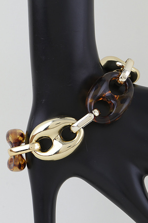 Polished Tortoise Mariner Chain Bracelet
