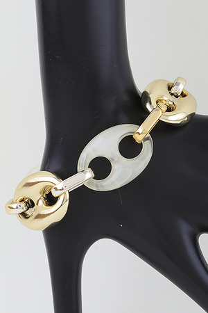 Polished Tortoise Mariner Chain Bracelet