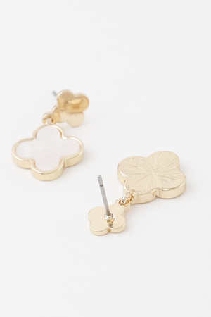 Double Clover Drop Earrings