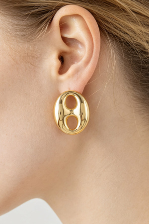 Polished Mariner Chain Stud Earrings