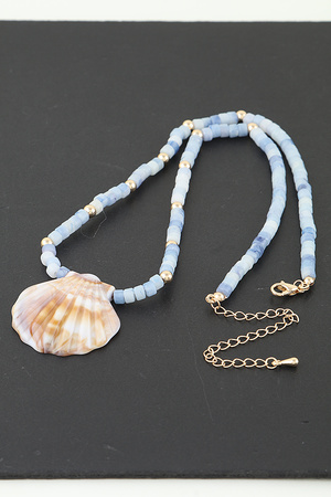Clam Shell Beaded Necklace
