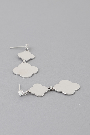 Double Clover Drop Earrings